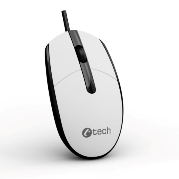 C-TECH Myš WM-10, černo/bílá, USB