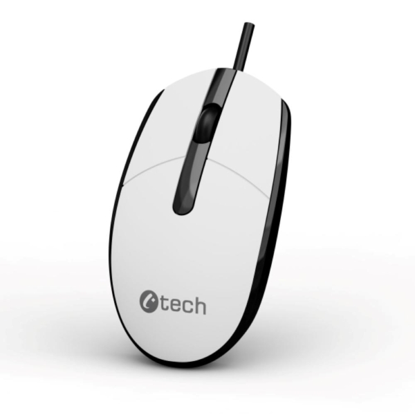 C-TECH Myš WM-10, černo/bílá, USB