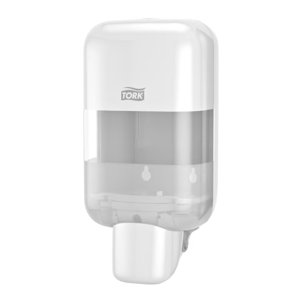 Tork S5 mini zásobník na mýdla a dezinfekční prostředky, bílý