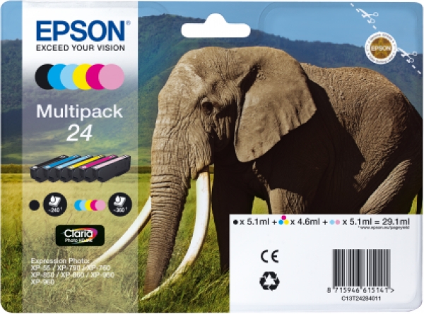 Náplň Epson 24, C13T24284011 6pack blistr 
