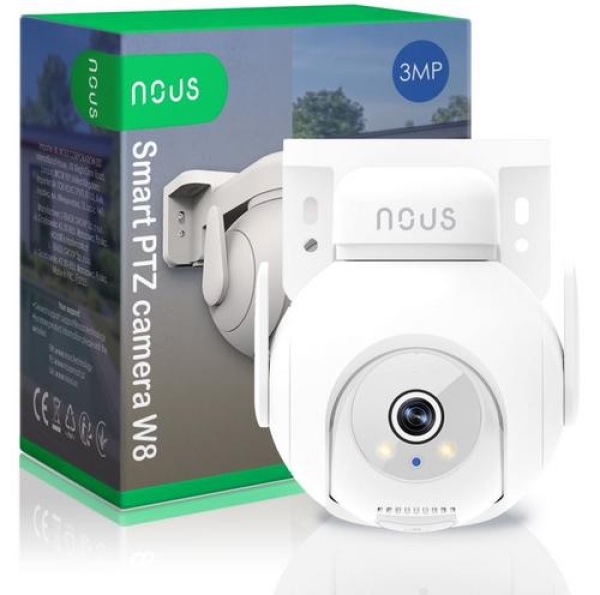 NOUS W8, Smart WiFi PTZ 2K venkovní kamera 2K/3MPix, kompatibilní s Tuya