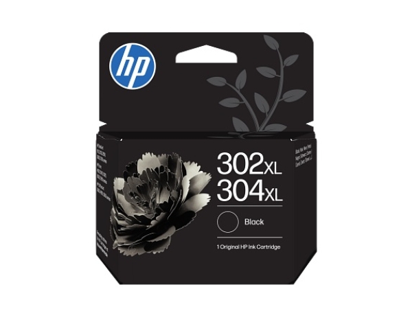 HP 302XL/304XL - 5.5 ml - Vysoká kapacita - pigmentová cerná - originální - inkoustová cartridge - pro AMP 130; Deskjet 1110, 21XX, 26XX, 36XX, 37XX; ENVY 45XX, 50XX; Officejet 38XX, 46XX, 52XX