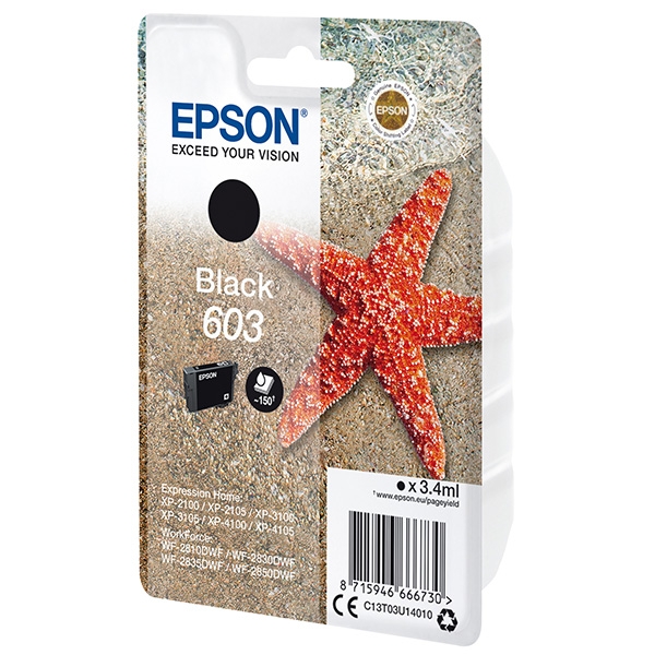 Náplň Epson 603, C13T03U14010 černá