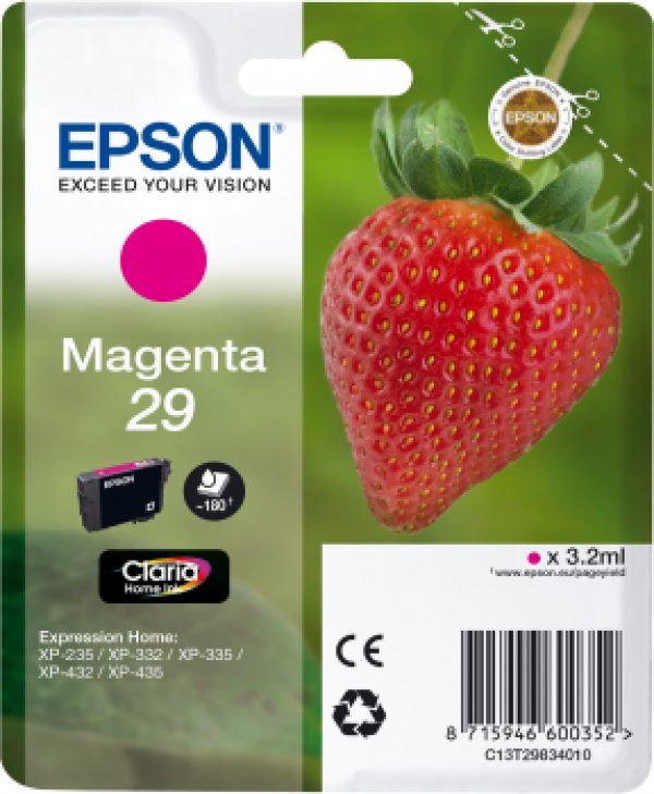 Náplň Epson 29, C13T29834012 purpurová blistr 