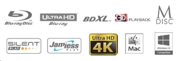 LG BU40N BLU-RAY ULTRA SLIM 9.5mm internal blu-ray zapisovačka black (6x BD, DVD max 8x, CD max 24x, černá)