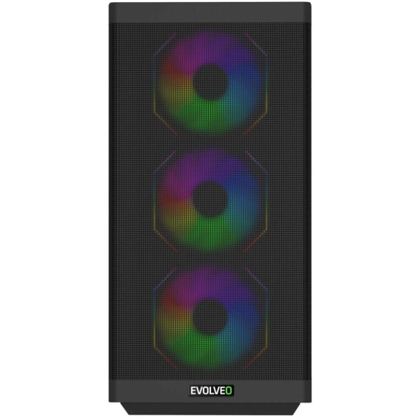 EVOLVEO Scorpio, Big Tower/4x ARGB/sklo+mřížka
