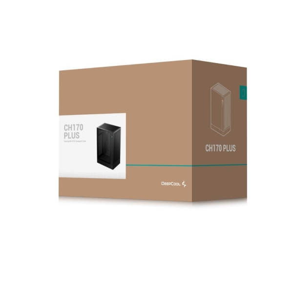 DEEPCOOL Case CH170 PLUS, ATX, Průhledná bočnice, černá
