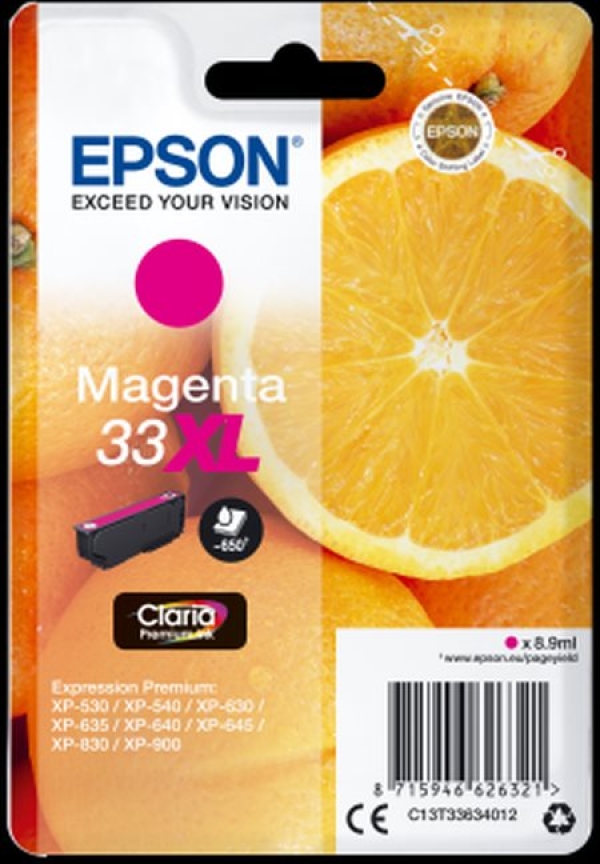 Náplň Epson 33XL, C13T33634012 purpurová