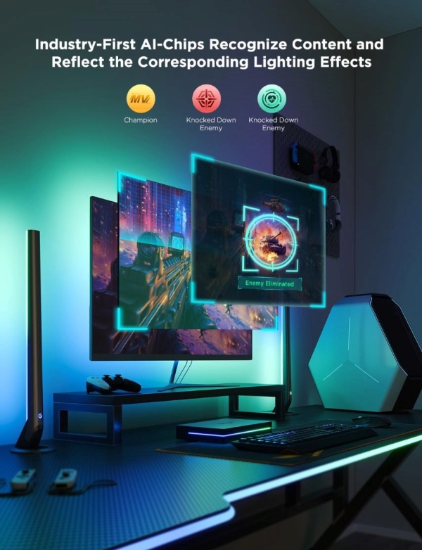 Govee AI Sync Box Kit 2 Smart sada PC osvětlení 27-34" + LED panely