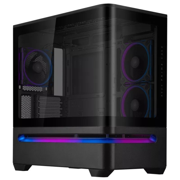 ASUS Case AP202 PRIME CASE, mATX, Průhledná bočnice, 3x 120mm ARGB Fan, černá