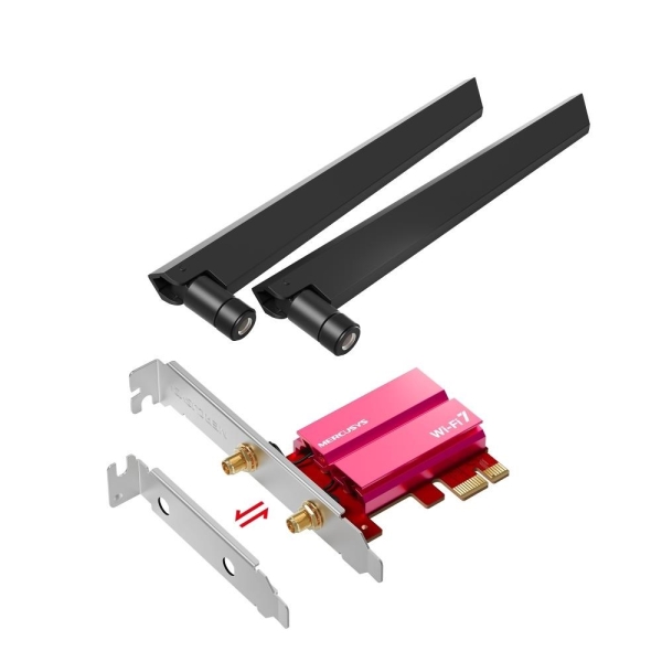 MERCUSYS MA47BE WiFi7 PCIe adapter (BE9300,2,4GHz/5GHz/6GHz,Bluetooth5.4)