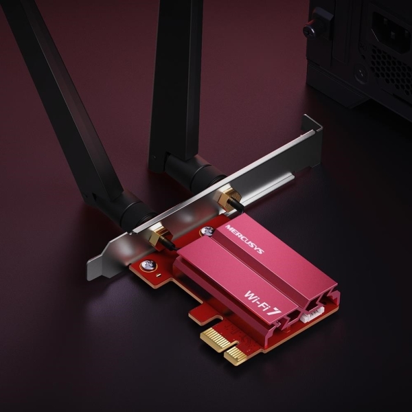 MERCUSYS MA47BE WiFi7 PCIe adapter (BE9300,2,4GHz/5GHz/6GHz,Bluetooth5.4)