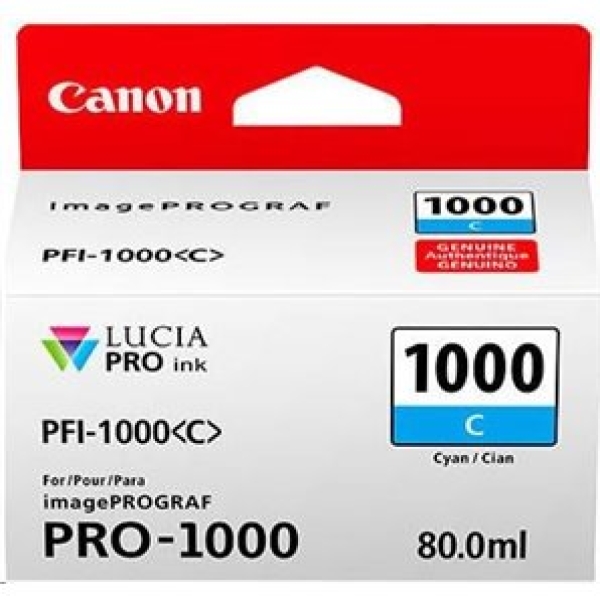Náplň Canon PFI-1000C azurová