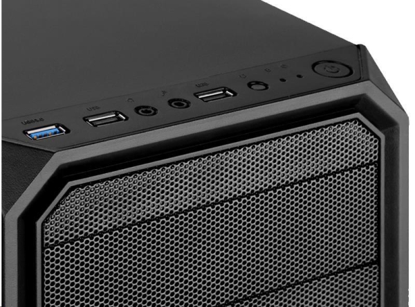 EVOLVEO Shaw 2, case mATX, 1x 120 mm ventilátor, přední mesh panel, prachový filtr, bez zdroje, černá