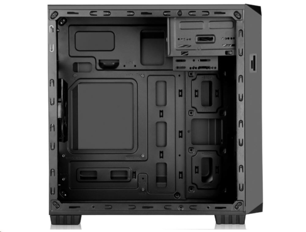 EVOLVEO Shaw 2, case mATX, 1x 120 mm ventilátor, přední mesh panel, prachový filtr, bez zdroje, černá