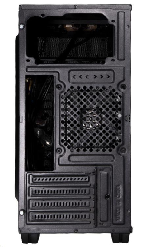 EVOLVEO Shaw 2, case mATX, 1x 120 mm ventilátor, přední mesh panel, prachový filtr, bez zdroje, černá