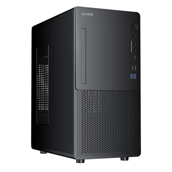 1stCOOL MicroTower STEP Premium 2 ver.2, AU, 4xUSB, USB-C, četčka karet, black černý, bez zdroje, microtower mATX (USB2, Audio) (PC case)