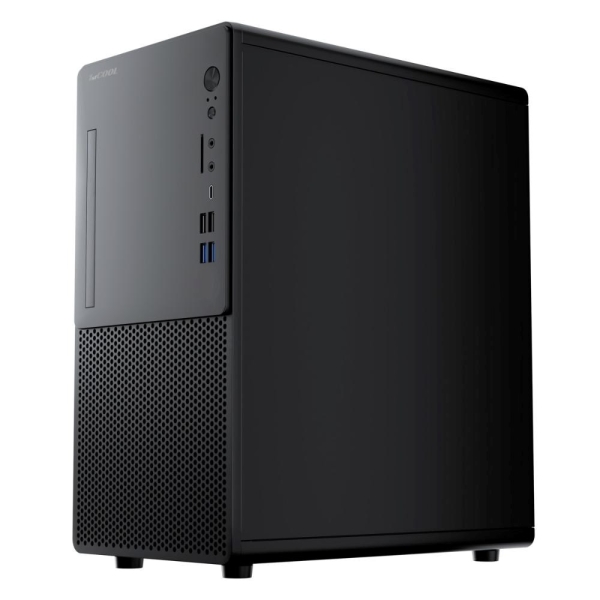 1stCOOL MicroTower STEP Premium 2 ver.2, AU, 4xUSB, USB-C, četčka karet, black černý, bez zdroje, microtower mATX (USB2, Audio) (PC case)