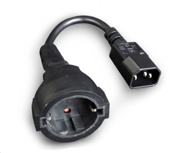 Kabel napájecí Gembird Power Adapter Cord IEC320 C14 -Schuko, M-F, 15cm 