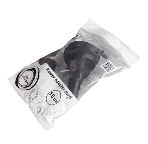 Kabel napájecí Gembird Power Adapter Cord IEC320 C14 -Schuko, M-F, 15cm 