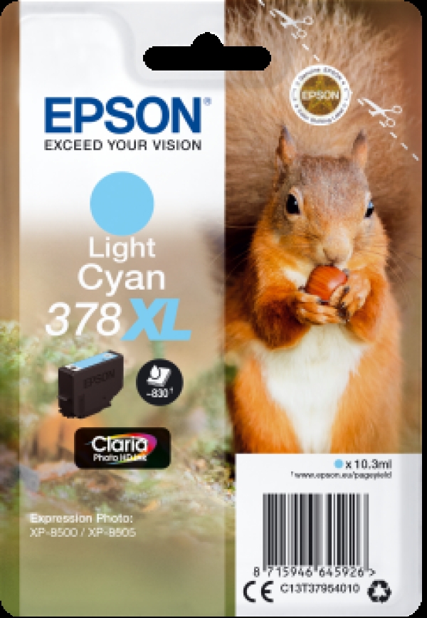 Náplň Epson 378XL, C13T37954010 světle azurová blistr