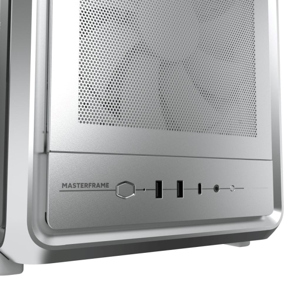 Cooler Master case MasterFrame 500 Mesh Silver, Průhledná bočnice, ATX, 2x 200mm Fan, 1x 120mm Fan, Šedá