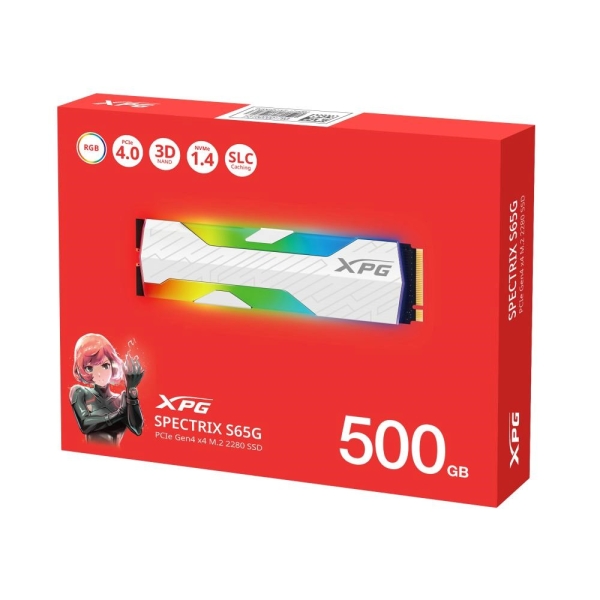 ADATA SSD 500GB XPG SPECTRIX S65G, PCIe Gen4x4 M.2 2280, (R:5000/W:2700 MB/s)
