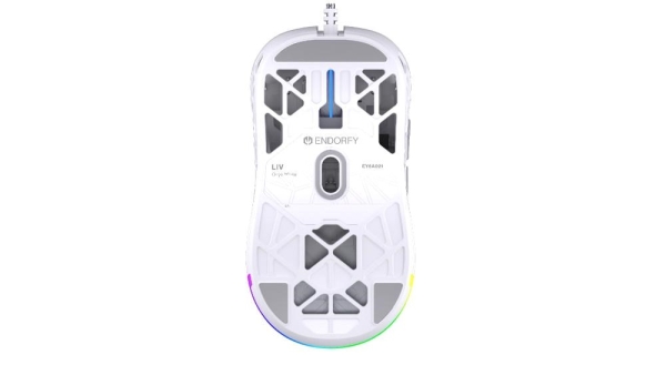 Endorfy Herní myš LIV Onyx White, Drátová, ARGB, bílá