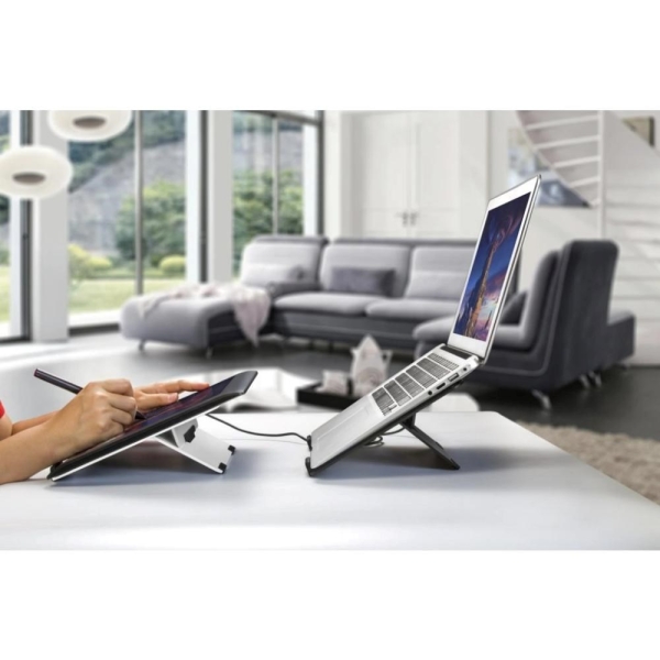 EVOLVEO TopLift, hliníkový podstavec pod notebook, černý