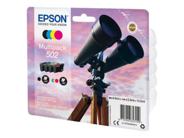 Náplň Epson 502, C13T02V64020 CMYK multipack blistr s RF / akustickým alarmem