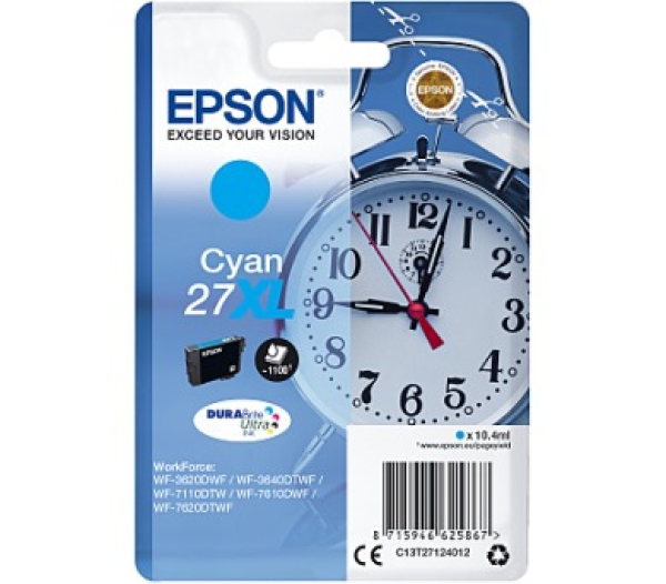 Náplň Epson 27XL, C13T27124012 azurová