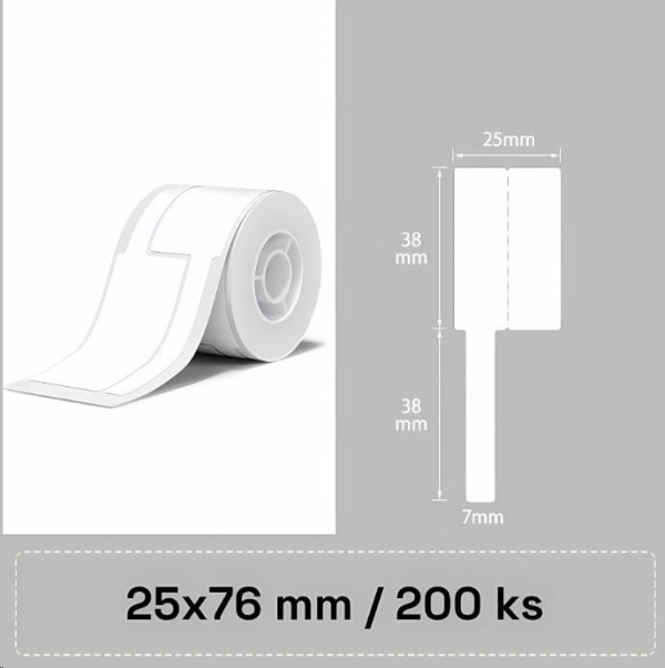 Niimbot štítky na kabely T 25x76mm 200ks Bílé pro B21, B21S, B3, B1S