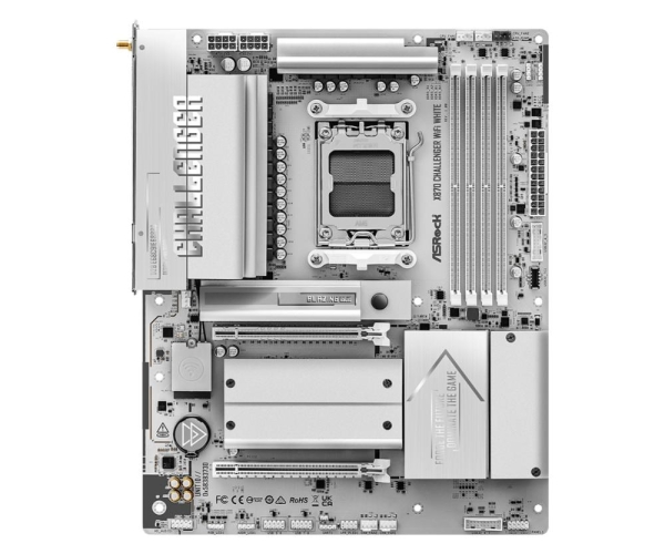 ASRock MB Sc AM5 X870 Challenger WiFi WHITE, AMD X870, 4xDDR5, 1xHDMI, 2xUSB4, WiFi