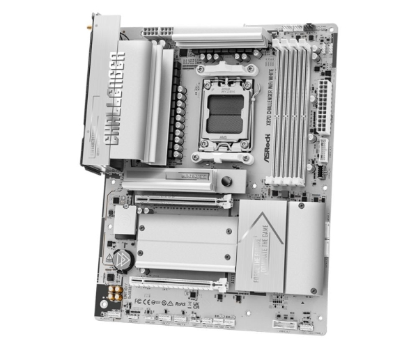 ASRock MB Sc AM5 X870 Challenger WiFi WHITE, AMD X870, 4xDDR5, 1xHDMI, 2xUSB4, WiFi