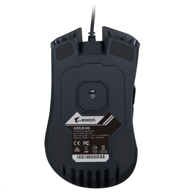 GIGABYTE Aorus M5/Herní/Optická/Drátová USB/Černá