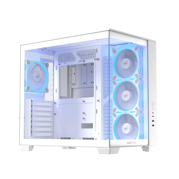 ASUS A32 PLUS WHITE ARGB TG skrinka ATX biela 4x ARGB fan
