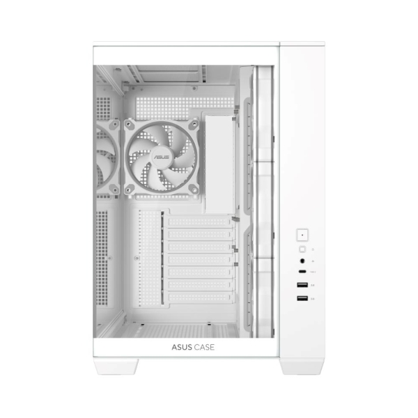 ASUS A32 PLUS WHITE ARGB TG skrinka ATX biela 4x ARGB fan