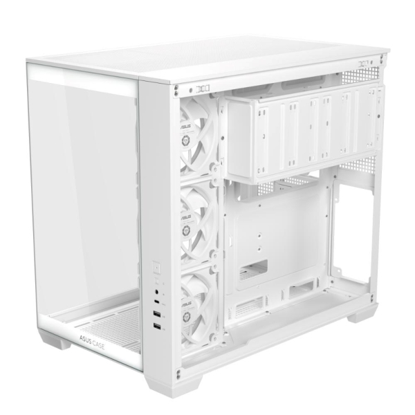 ASUS A32 PLUS WHITE ARGB TG skrinka ATX biela 4x ARGB fan