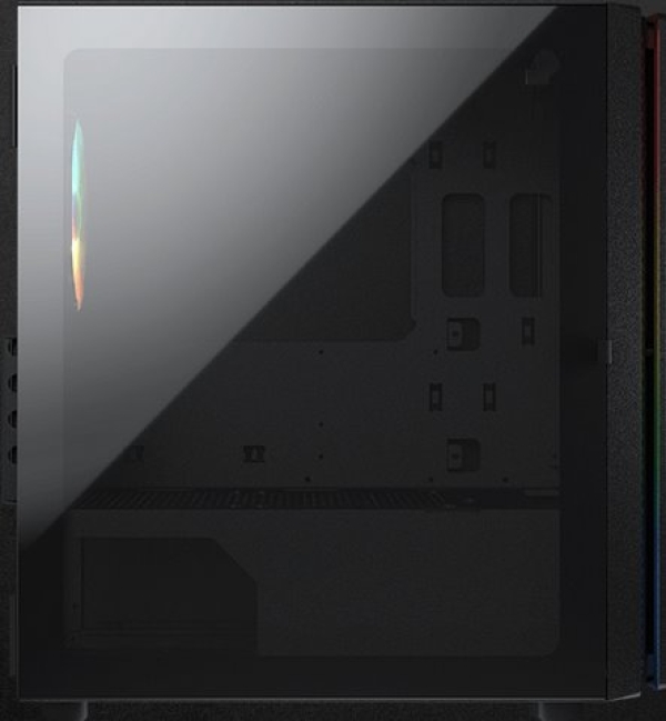 COUGAR PC skříň Purity RGB Black Mini Tower TG Front Panel ARGB strip / 1 x ARGB Fan / 3mm TG Left Panel