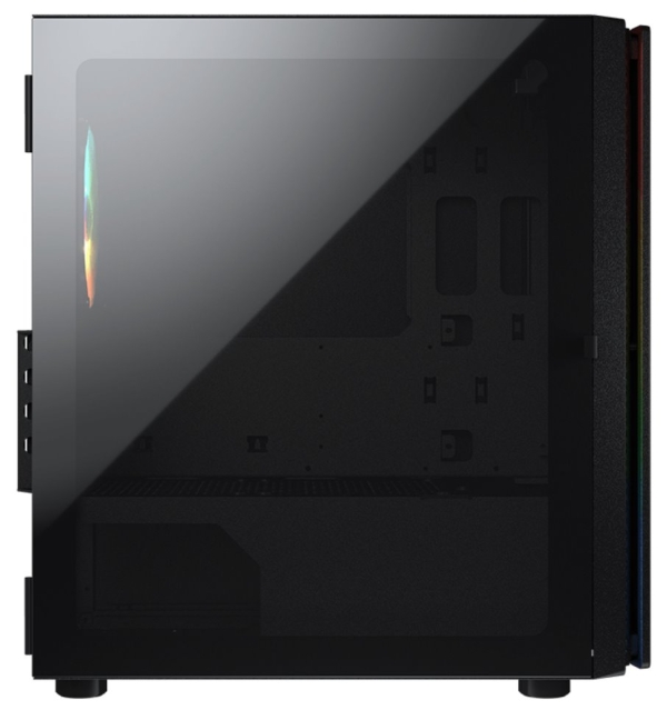 COUGAR PC skříň Purity RGB Black Mini Tower TG Front Panel ARGB strip / 1 x ARGB Fan / 3mm TG Left Panel