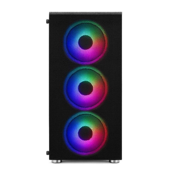 1stCOOL RAINBOW 4, skrinka ATX, zdroj 650W 88+, 4x RGB ventilátor, USB3, čierna