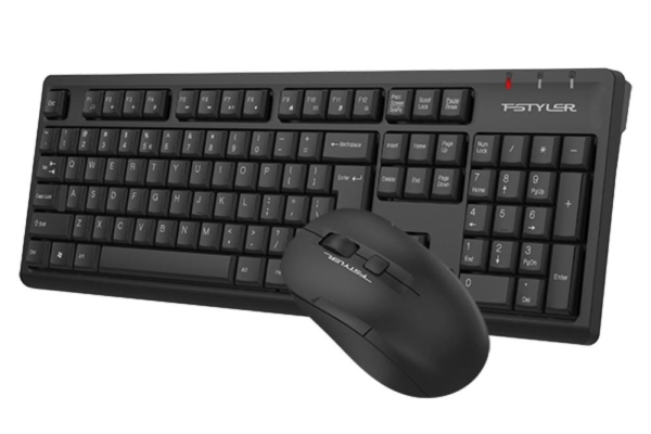 A4tech FG1200 FStyler, bezdrátový kancelářský set klávesnice s myší, 2,4G, černá