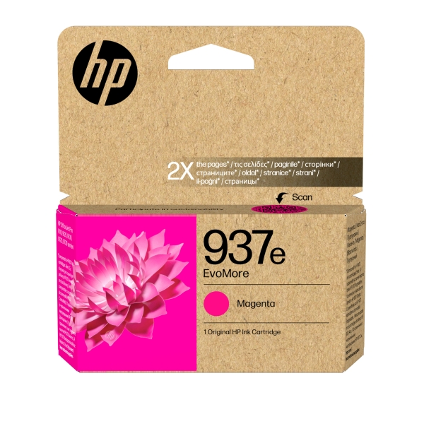 HP 937e EvoMore - 20 ml - purpurová - originální - Officejet - inkoustová cartridge - pro Officejet Pro 9110b, 9120, 9120b, 9120e, 9130b, 9130e, 9720, 9720E, 9730, 9730e