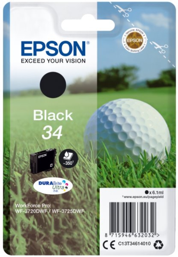 Náplň Epson 34, C13T34614010 černá