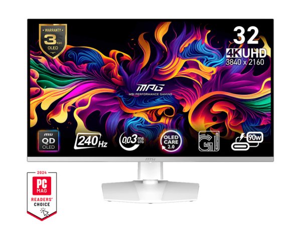 MSI MPG/321URXW/31,5''/QD-OLED/4K UHD/240Hz/0,03ms/Bílá/3R