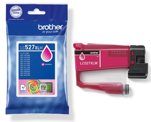 Brother LC527XLM - Vysoká výtežnost - purpurová - originální - polštárový balícek - inkoustová cartridge - pro Brother MFC-J4350DW, MFC-J4550DW