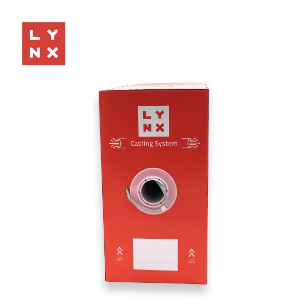 LYNX FTP kabel Cat5e, PVC, 0,5mm, celoměděný, vnitřní, šedý, box 305m
