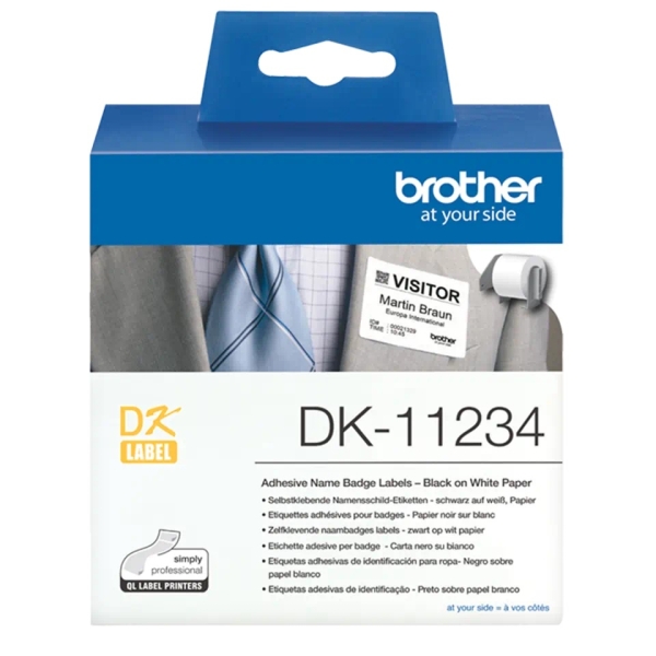 Brother papírové štítky 60mm x 86mm, bílá, 260 ks, DK11234, pro tiskárny řady QL