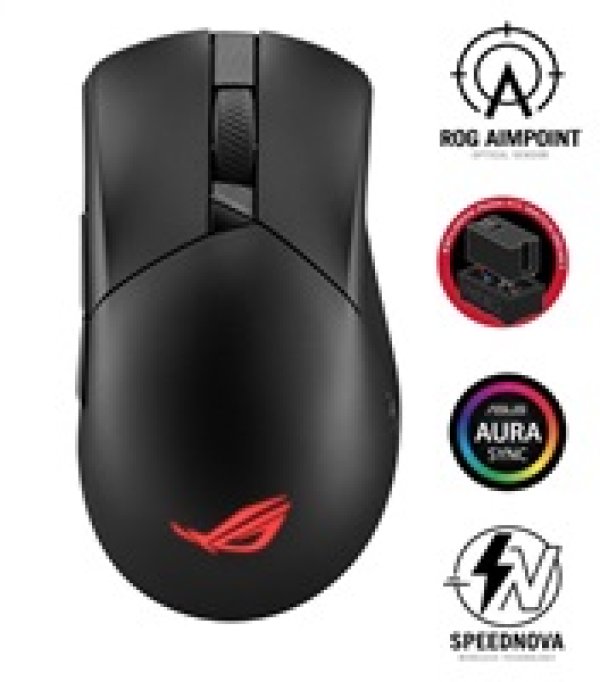 ASUS myš ROG GLADIUS III Wireless Aimpoint Black, RGB, Bluetooth