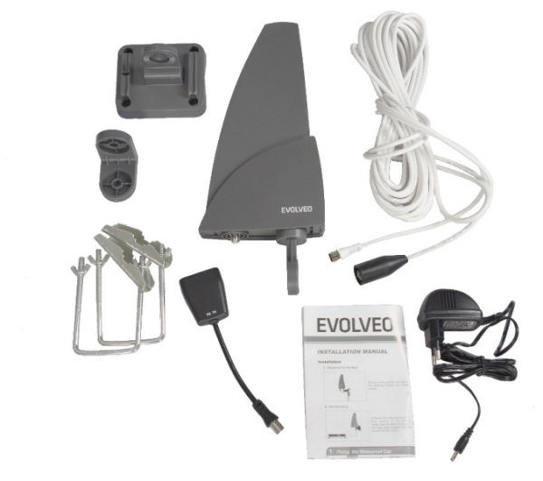 EVOLVEO Shark 35dB, aktivní venkovní anténa DVB-T/T2